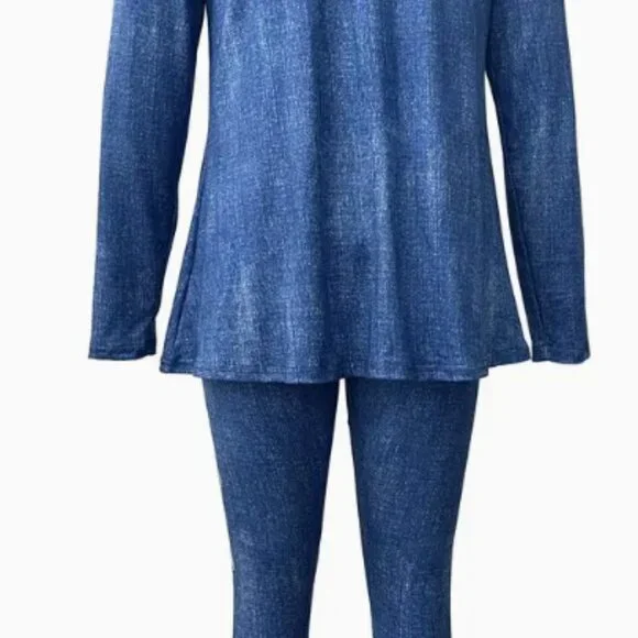 New! Corset Lace Faux Denim 2-Piece Set – Size 6 Medium – NWT - Picture 9 of 16